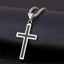 Load image into Gallery viewer, Trendy Black Cross Pendant &amp; Necklace