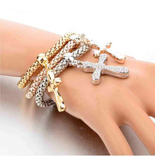 Load image into Gallery viewer, Multilayer Cross Charm Bracelet