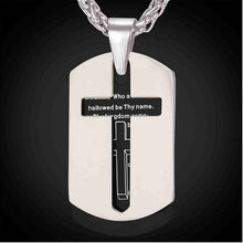 Load image into Gallery viewer, Bible Lords Prayer Pendant Necklace