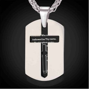 Bible Lords Prayer Pendant Necklace