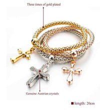 Load image into Gallery viewer, Multilayer Cross Charm Bracelet