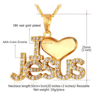  "I Love Jesus" Christian Necklace