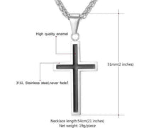 Load image into Gallery viewer, Trendy Black Cross Pendant &amp; Necklace