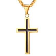 Load image into Gallery viewer, Trendy Black Cross Pendant &amp; Necklace