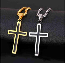 Load image into Gallery viewer, Trendy Black Cross Pendant &amp; Necklace