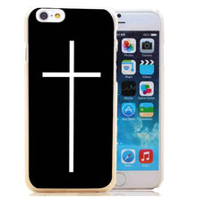 Load image into Gallery viewer, Cross Black Transparent Iphone Case