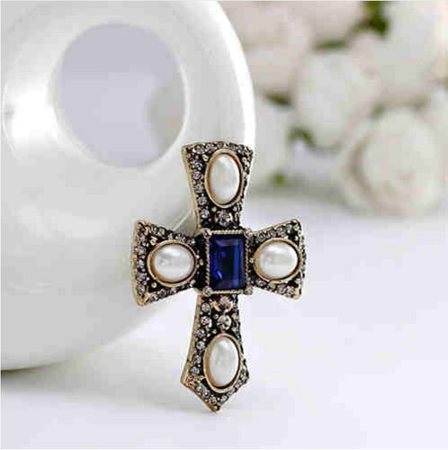 Vintage Brooch Cross Pin